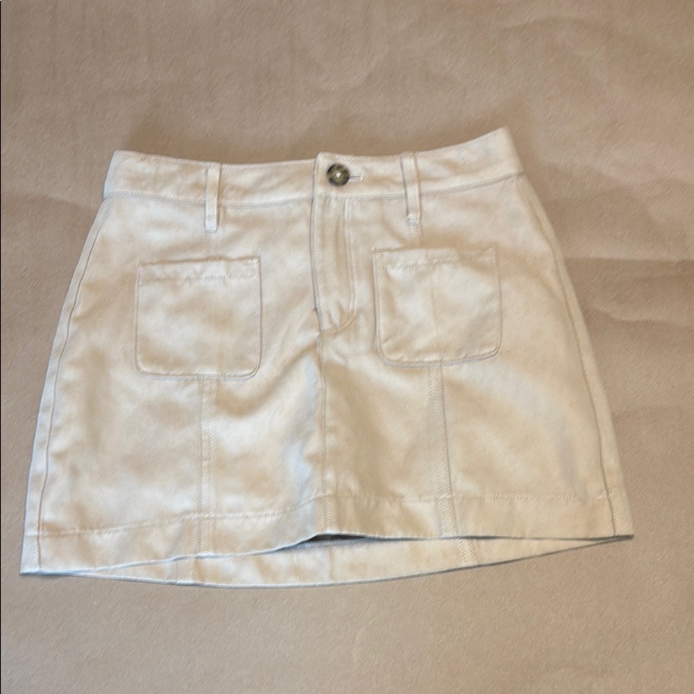 Abercrombie Kids Cream Mini Cargo Skirt Casual